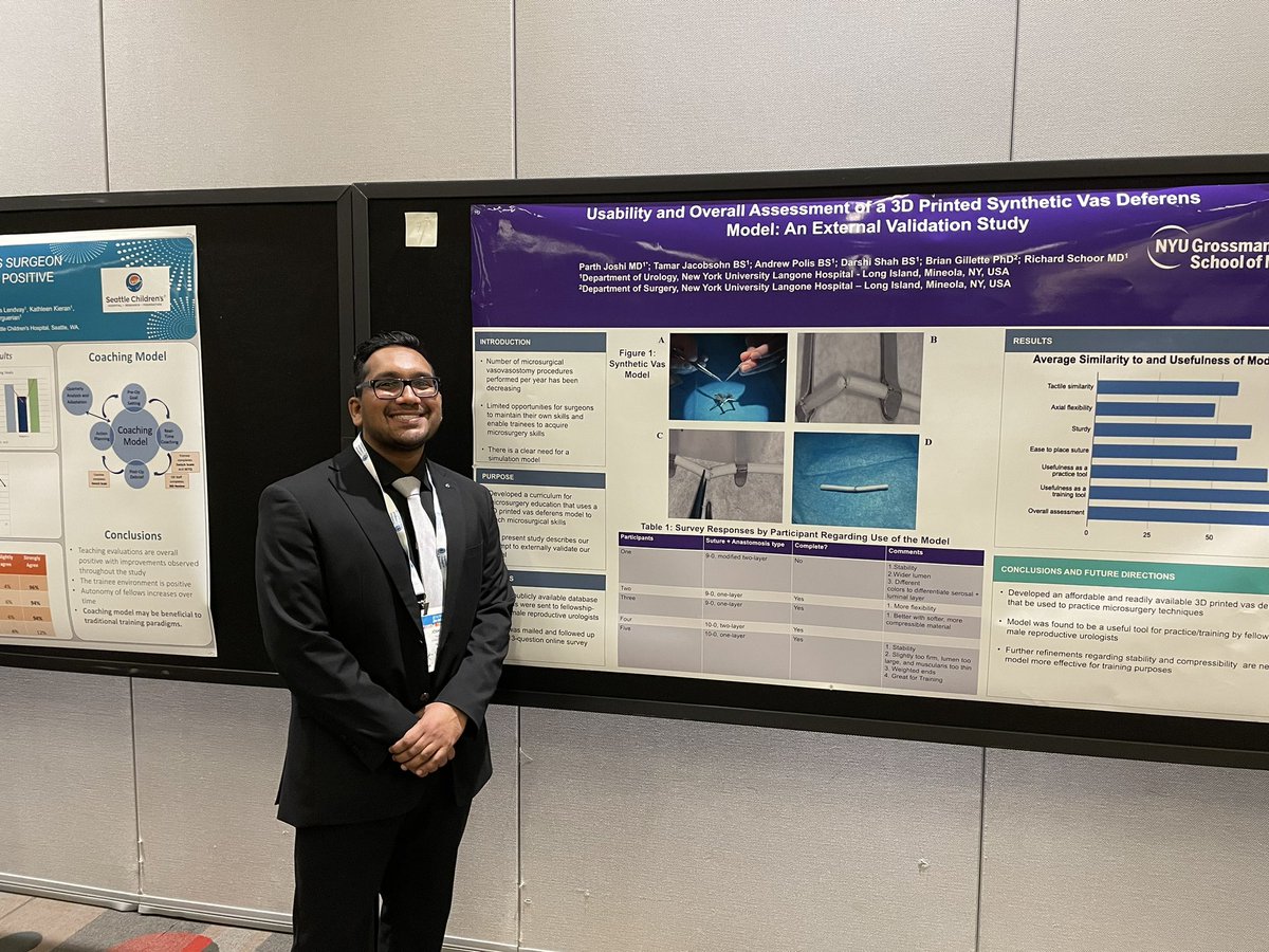 3D printing model for vas anastomosis. Great work by Dr Joshi and his mentor Dr Schoor at NYU Langone Long Island! #AUA2024 #menshealth