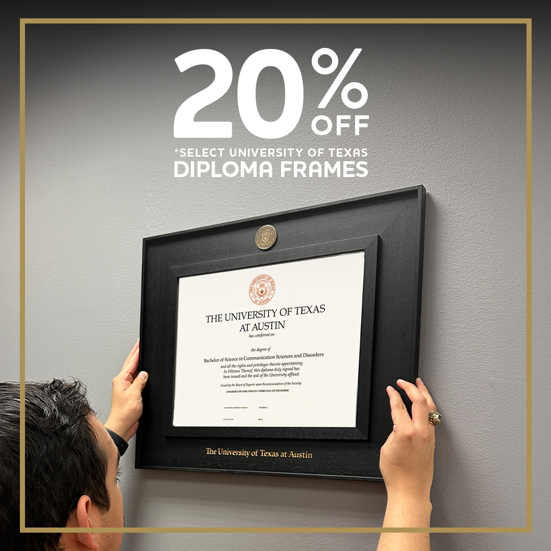 SALE ALERT ❕ 20% off select University of Texas diploma frames until 5/12 🎓
