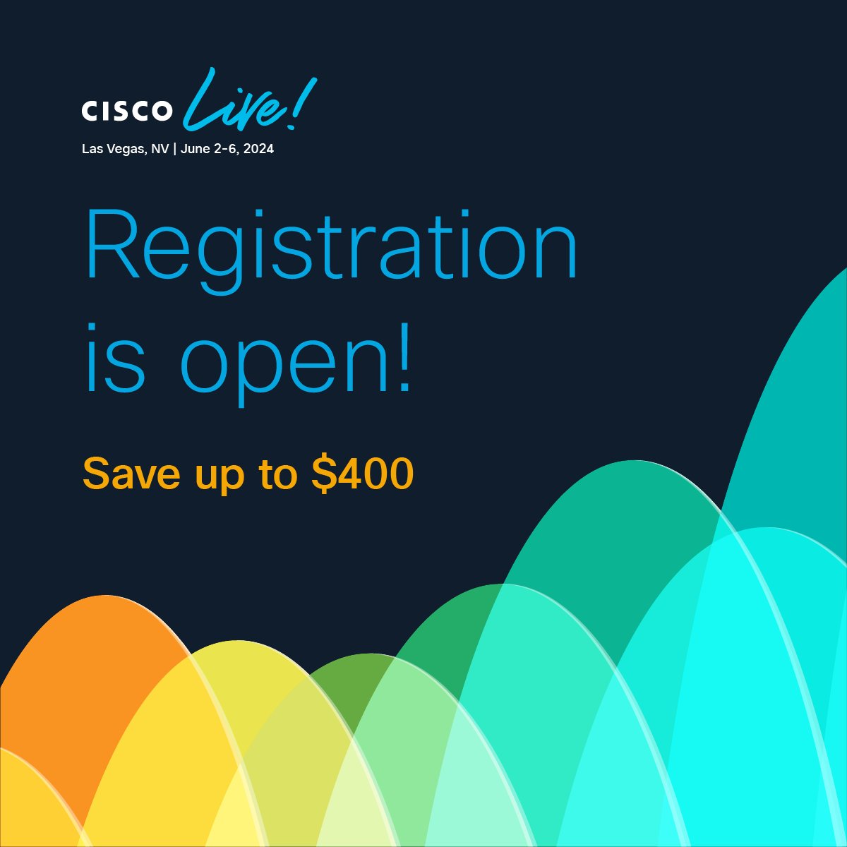 🚨BIG SAVINGS ALERT!🚨 Who doesn’t love a discount? It’s the final day to register for #CiscoLive and save up to $400 – so sign up now if you haven’t already! cs.co/CL2024