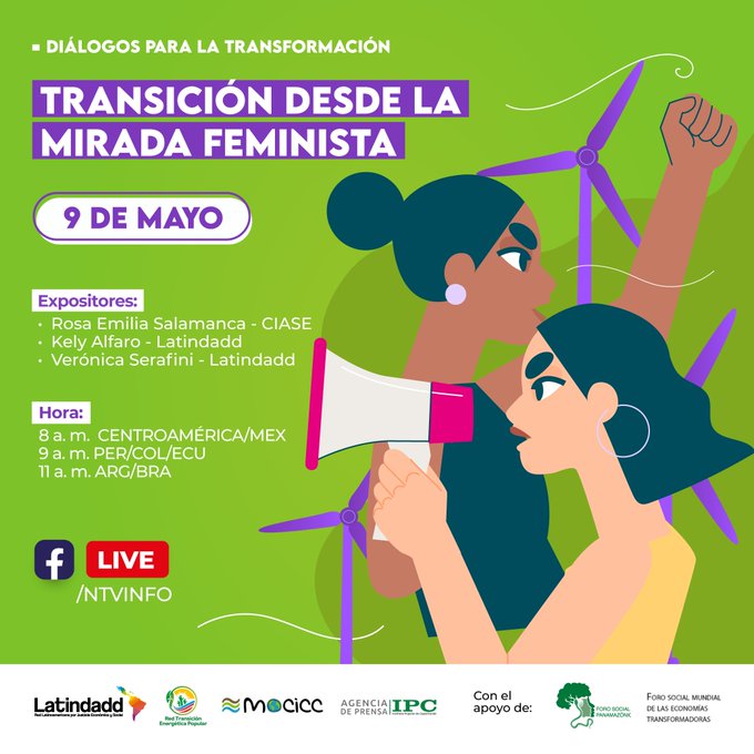 #LunesDeContexto Te invitamos a participar del evento de rutas de las transiciones donde se conversará sobre la 'Transición Desde la Mirada Feminista' 📌Registro ZOOM: bit.ly/4drtUXL 📅​Fecha: jueves 9 de mayo 2024 ​⏲️Hora: 8am Centroamérica / 9am Perú- Colombia.