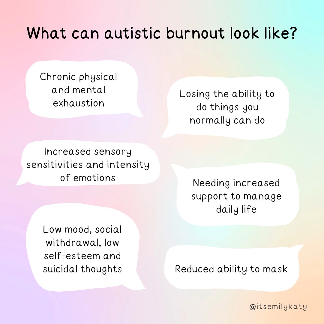 What can autistic burnout look like?