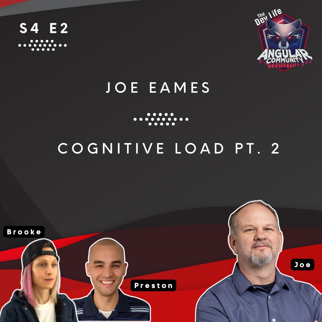 🎉 Dive deeper into DevX with Part 2 of <a href="/josepheames/">Joe Eames</a>! We tackle Cognitive Load – a game-changer for software engineers -  and how mastering it boosts efficiency, code comprehension, and satisfaction at work. #ngconf #Angular

🍎 apple.co/3Qx0OfX
🟢 spoti.fi/3Wv5K8N