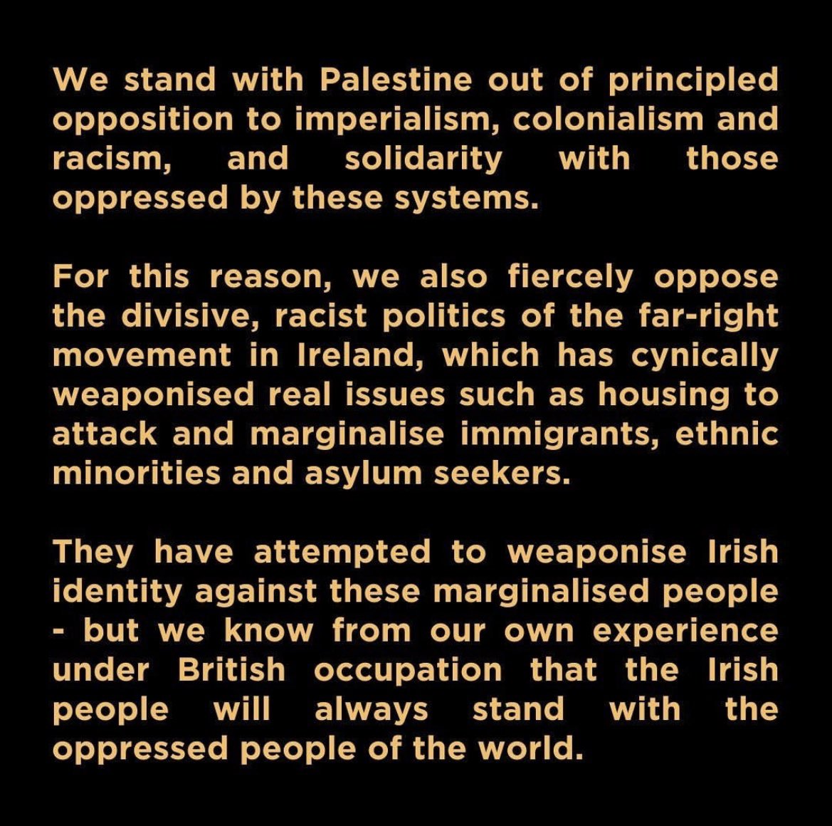 Statement of solidarity with @UnitedARacism (1/2)