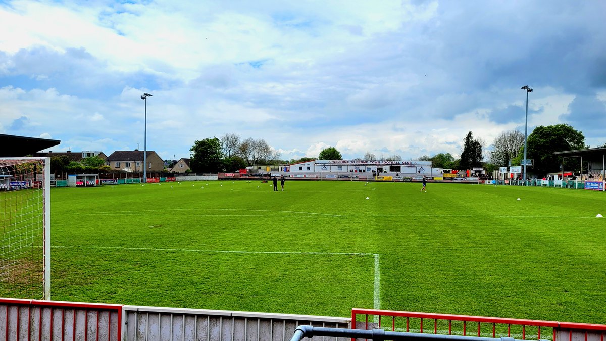 All the best to @FromeTownFC as they are playing their last game of the season! The pitch has been holding up really well throughout the winter despite all the rain we have had. Now the pitch is due for a very much needed renovation! @SomersetFA
