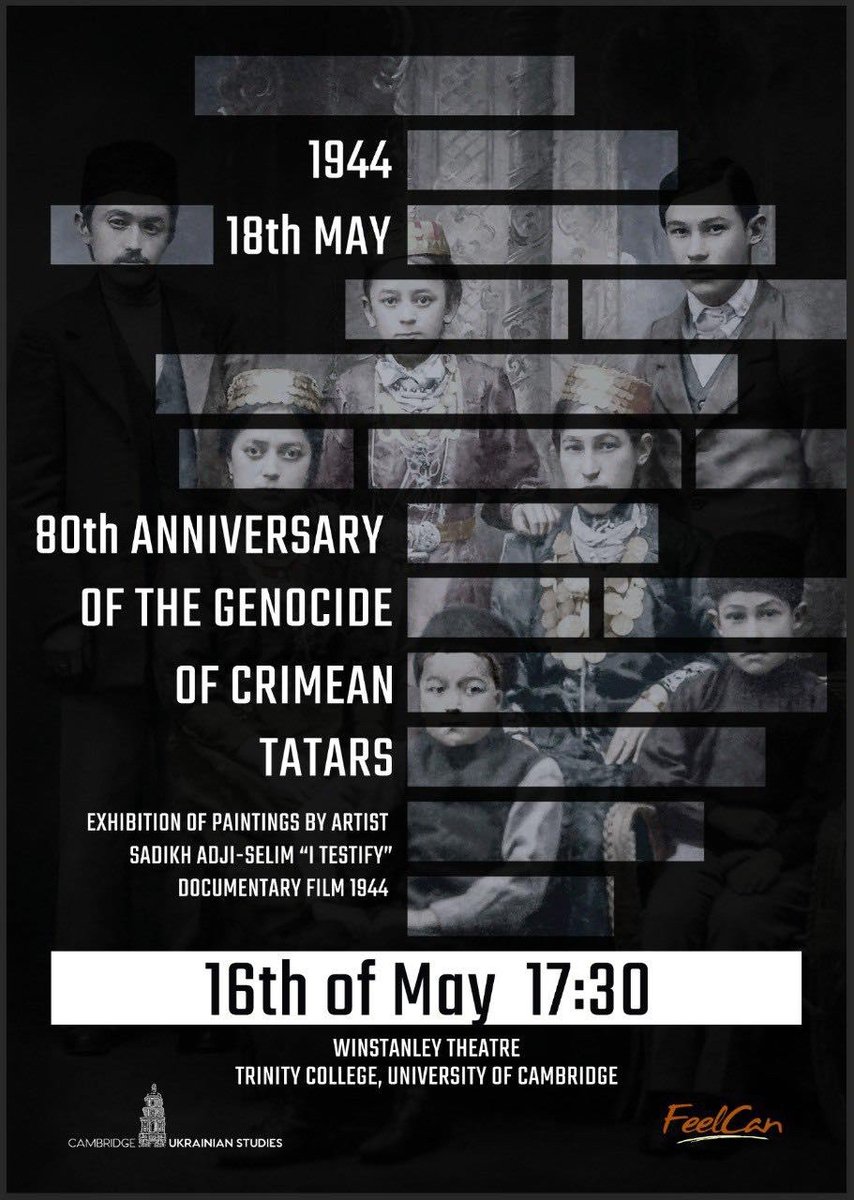 This May we mark 80 years since the brutal deportation of the Crimean Tatars, an event that ultimately claimed the lives of tens of thousands of victims – mostly women, children, and the elderly. 16 May, 17:30; Trinity College, Cambridge. Register here: eventbrite.co.uk/e/stalins-depo…