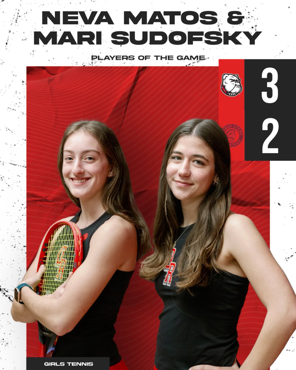 Girls Tennis beat Bishop Stang, 3-2 Players of the Match: Neva Matos & Mari Sudofsky