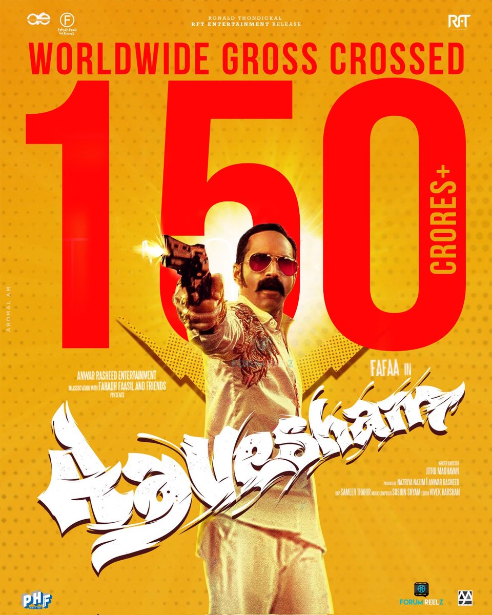 #Aavesham mega blockbuster — ₹150 crores worldwide gross.