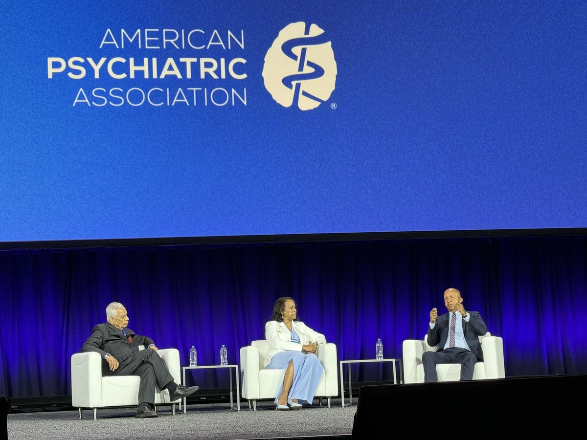 The @APApsychiatric Annual Meeting Emerging Voices Plenary was a must attend. Bryan Stevenson gave a phenomenal talk & joined by Dr. @GinaJames917 & Prof. Bhugra for a Q&A kept the conversation moving forward on affording everyone justice to support equitable mental health care.