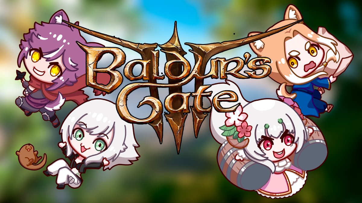 WE ARE BACK, WE ARE FRONT, WE ARE BOTTOM AND TOP! Playing Baldur's Gate 3 with Nourax, Danu and Kiba! twitch.tv/momochi_tsutsu… #Vtuber #ENVtuber