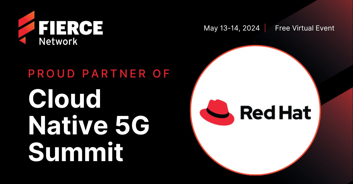 🎉 We are thrilled to announce that @RedHat has joined us as a Platinum Sponsor for the upcoming Cloud Native 5G Summit on May 13-14, 2024! 👉 Register now to secure your spot: loom.ly/cZeYjQE 👉 Learn more about Red Hat: loom.ly/nUejlXc #CloudNative5GSummit