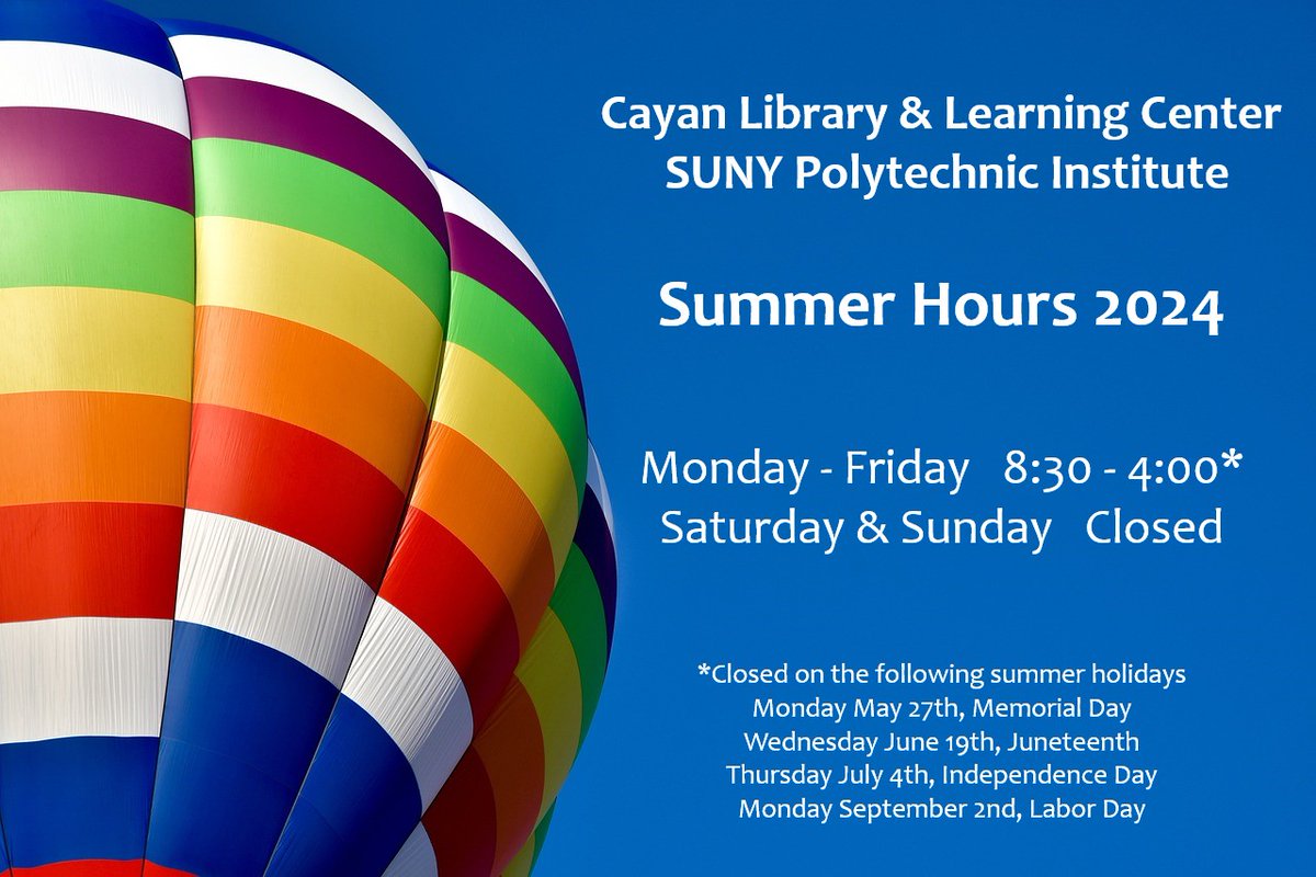 SUNY Poly Library tweet media