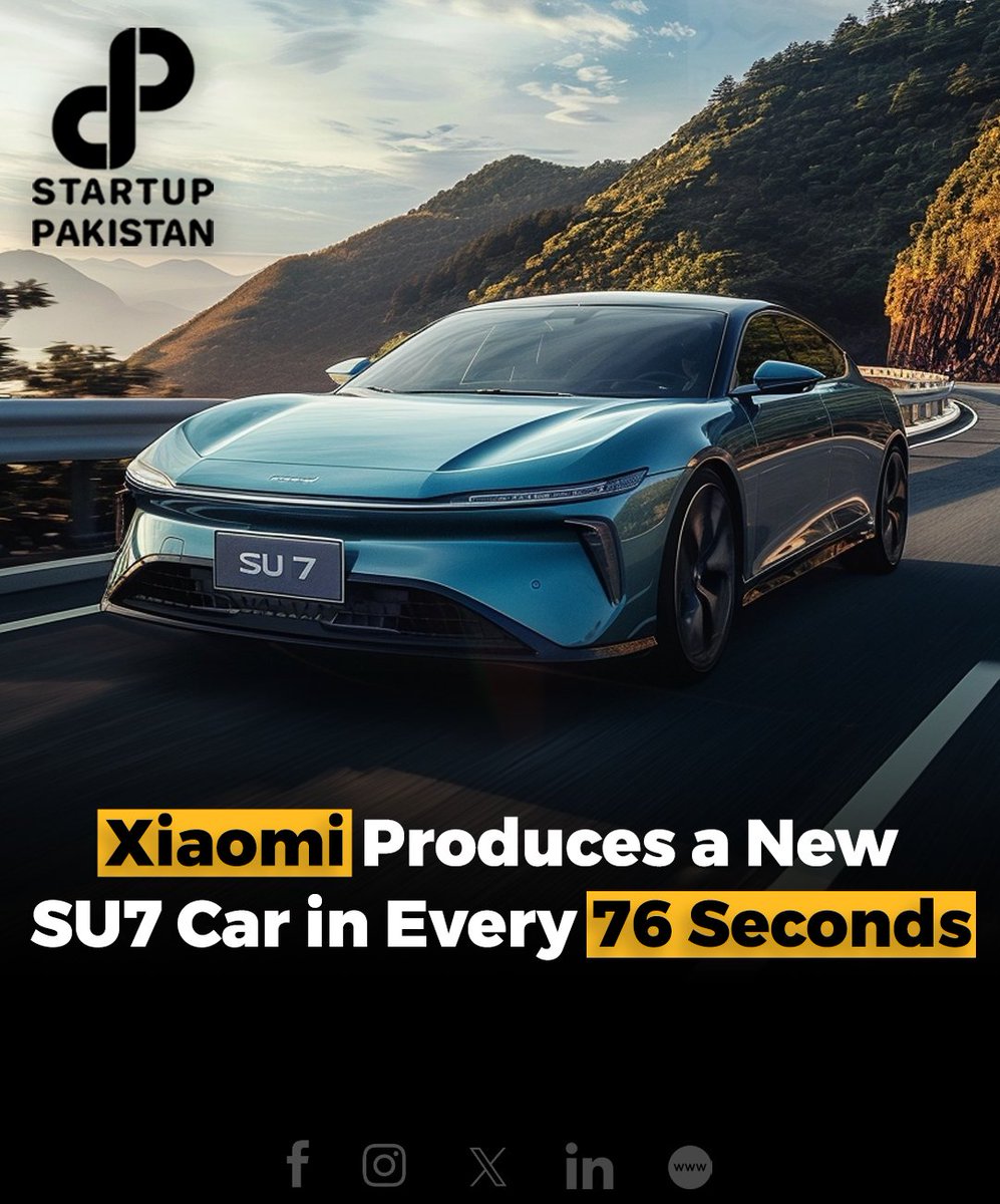 The company boasts an impressive production time of just 76 seconds per car, facilitated by over 700 robots supervised by 20 employees. 

#Xiaomi #SU7 #EV #Electriccar #Tesla #Automotiveindustry