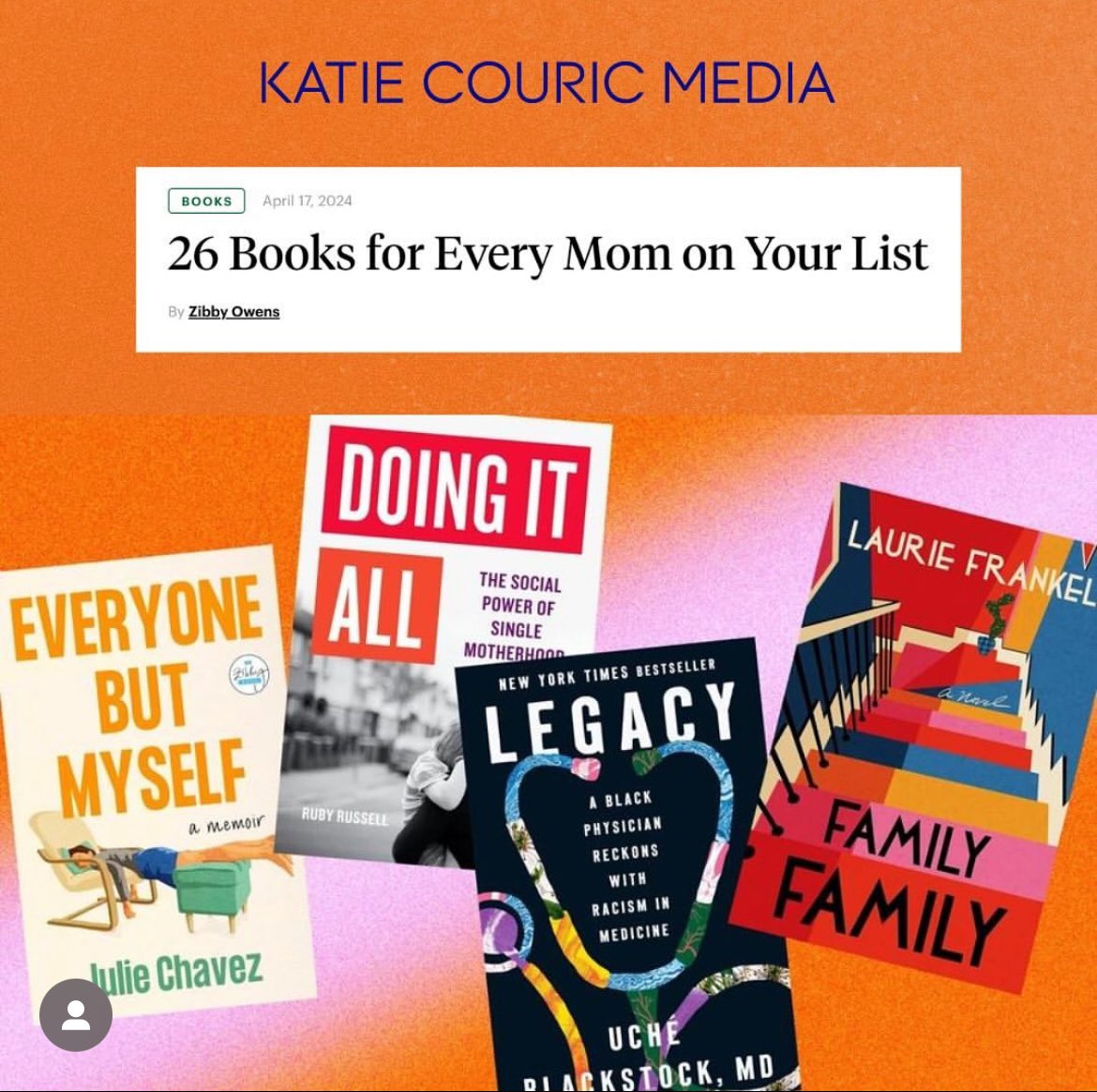 Looking for a Mother’s Day gift? @katiecouric Media has chosen my best seller LEGACY: A Black Physician Reckons with Racism in Medicine 👩🏾‍⚕️🩺 as one of their 26 Books for Every Mom on Your List! My late mother, the original Dr. Blackstock, was my inspiration for writing LEGACY!