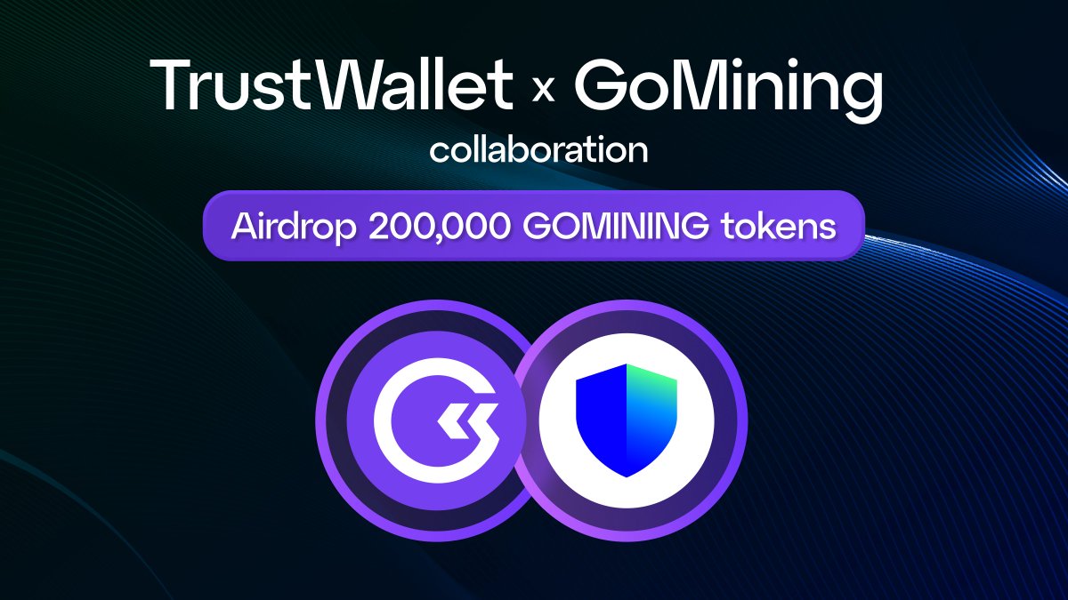 ⌛️Trust Wallet Airdrop — Ending soon! 👀 Hey, GoMining Community 👋 We’re celebrating the launch of the @TrustWallet Collection 👉 bit.ly/4b7vZ9M giving you an exclusive chance to be part of our airdrop. With a prize of 1,000 tokens up for grabs, this is a fantastic…
