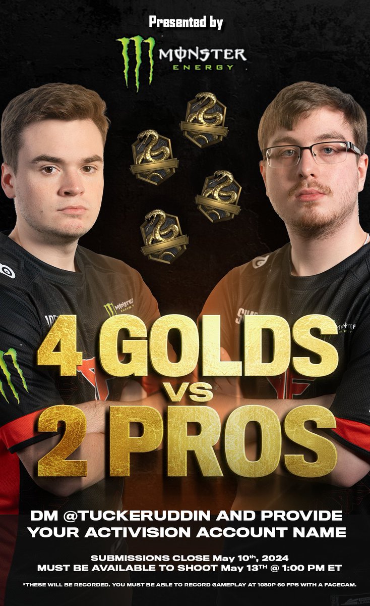 Last time out our pros took down the Golds! 🏆 This week we're giving four new gold players the chance to face the Tiny Terrors! Enter now to feature in the next episode of 4 GOLDS VS 2 PROS! 👇 #EZAF || #UnleashTheBeast