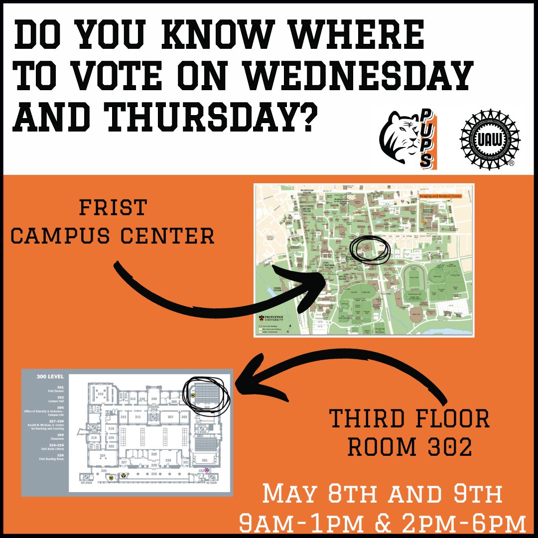 PUPostdocs's tweet image. Popquiz: Do you know where to vote #UnionYes on Wednesday and Thursday?