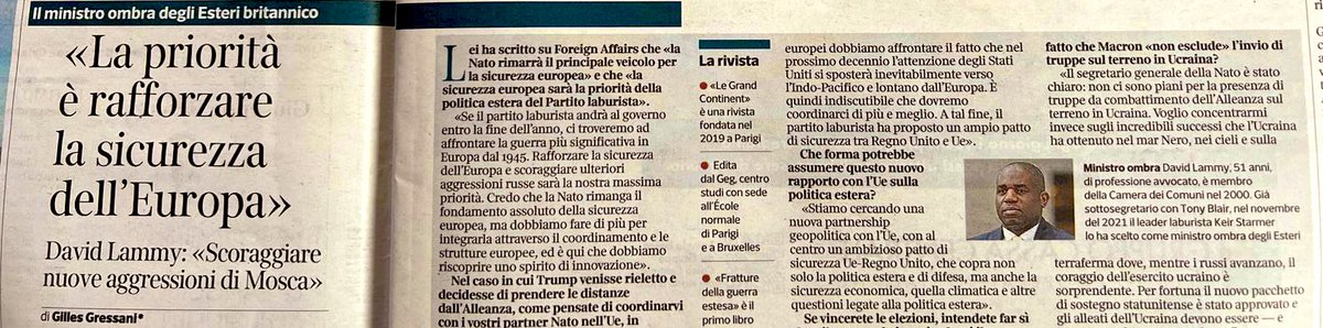 Anche sul Corriere della Sera (pp. 2-3).