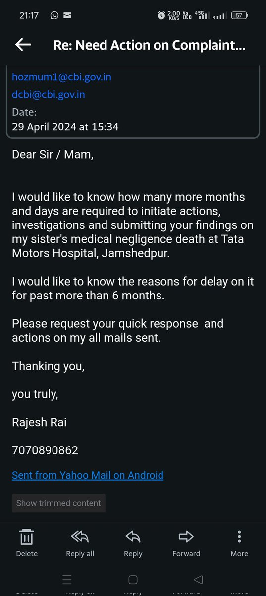 @CBIHeadquarters @dir_ed @NIA_India @IncomeTaxIndia @CVCIndia @dgovcbic @IncomeTaxWB @incometaxdelhi @Lokpal_India I would like know your response on emails sent for last 6 months on suspicions of Human Organ Trafficking at Tata Motors Hospital? Are you investigating? Any leads?