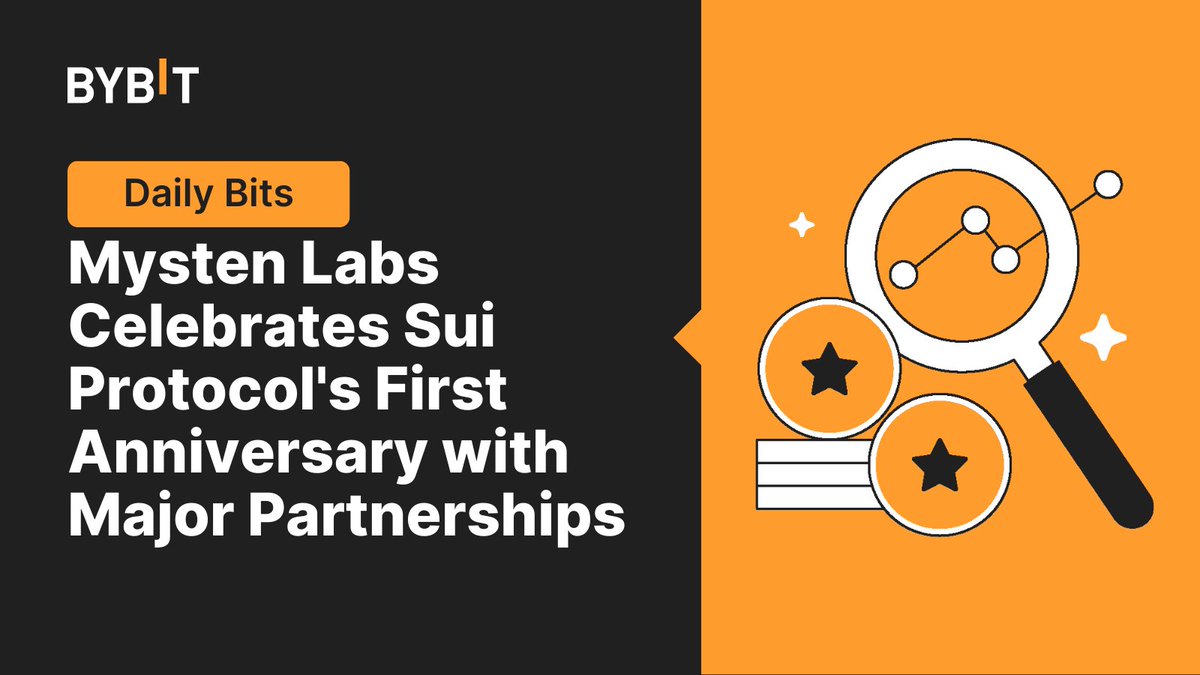 🧠 Mysten Labs marks Sui Protocol's first anniversary with partnerships and a bright Web3 outlook.

$NEAR jumped by 8.0% after Prom enhanced ecosystem scalability with NEAR Protocol Data Availability integration.

🌐 Explore More: i.bybit.com/dcEabbu

#TheCryptoArk #BybitNews