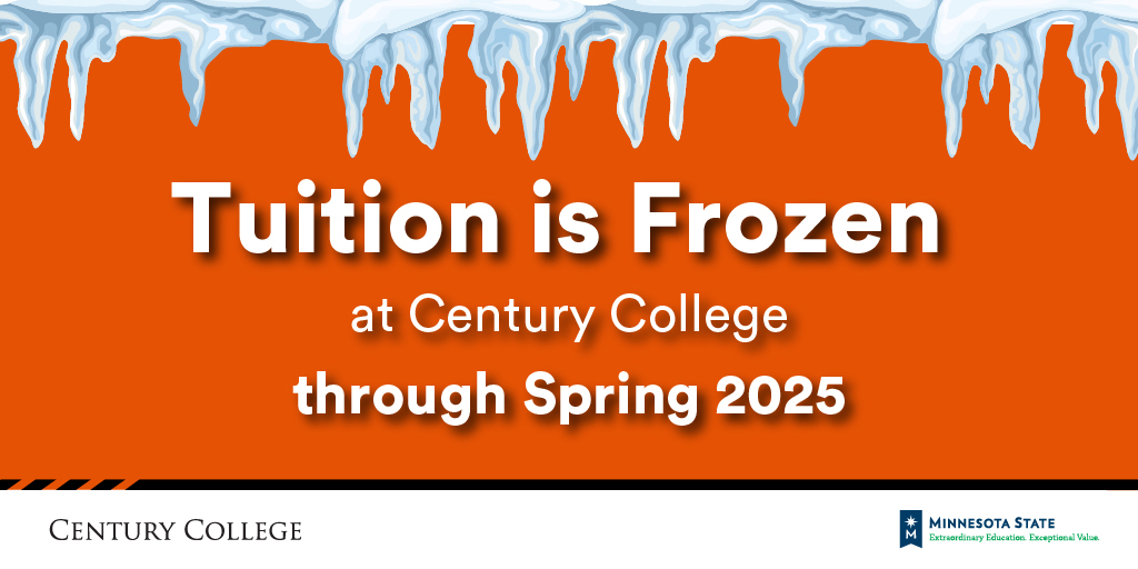 #CenturyCollege offers #affordabletuition and #financialaid options for an #affordable college education. Plus, tuition rates are frozen through Spring 2025!