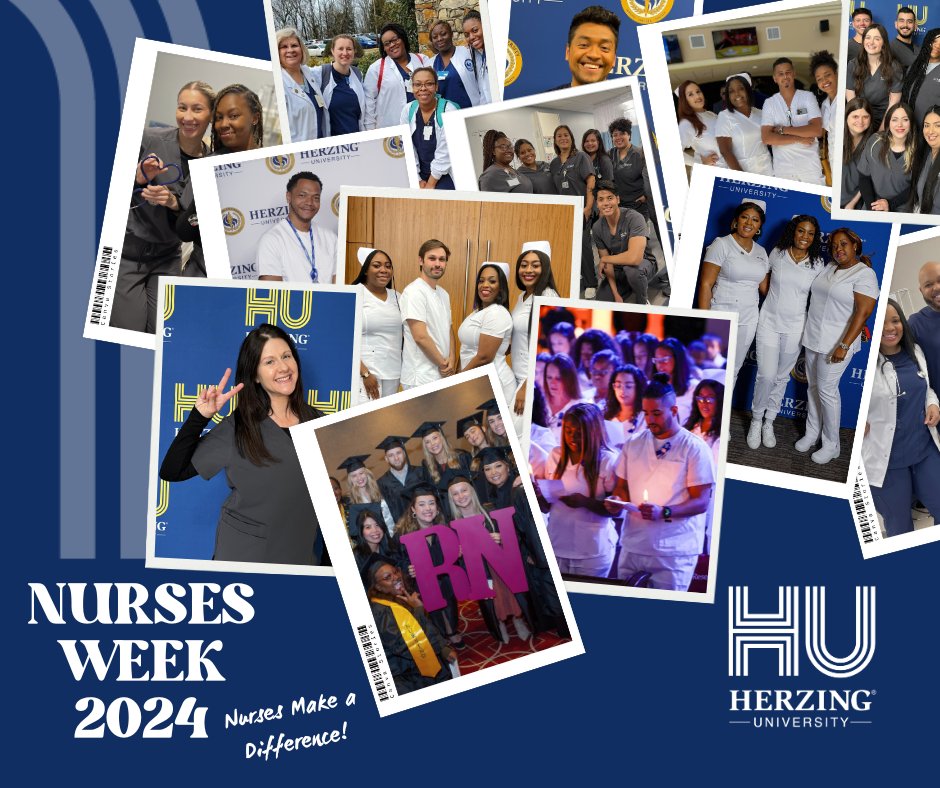 Happy Nurses Week! Don't forget to share a pic or video showcasing what a day as a Herzing nursing student looks like and show the front desk for a FREE shirt! Online students can DM submissions. 🩺🥳 #HerzingNurse #HUPossible