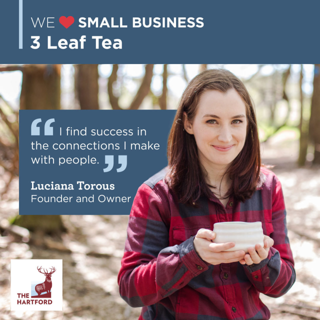 We continue to celebrate National Small Business Week. Luciana Torous is the Founder and Owner of 3 Leaf Tea. Check out their shop and support small business this week! ms.spr.ly/6008YO4Ij #NationalSmallBusinessWeek #ShopSmall #IWork4TheHartford bit.ly/4broU3S
