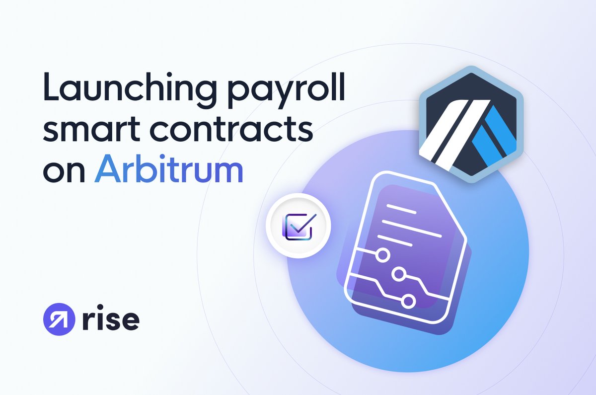 Why did we choose to launch our smart contracts on Arbitrum over other chains? Rise co-founder and CTO Andrew Maurer explains why below 👇 riseworks.io/blog/why-we-la…