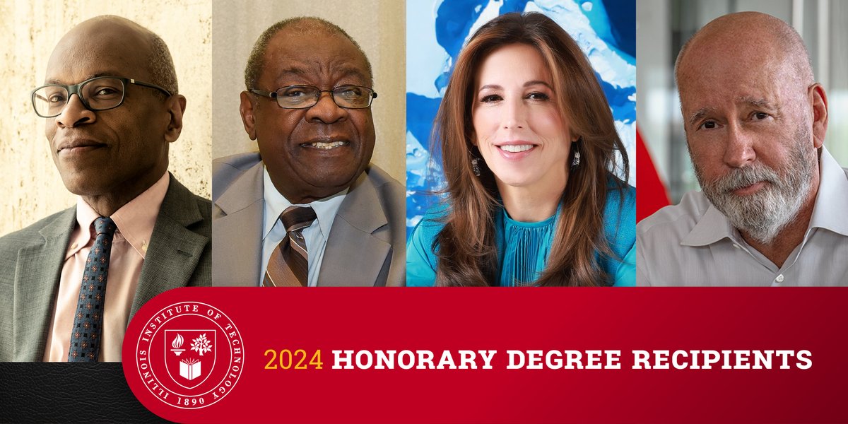 Illinois Tech proudly honors our distinguished honorary degree recipients, champions of commerce, science, technology, and innovation. Their dedication to advancing global society inspires us all. Learn more: bit.ly/44olbBL
