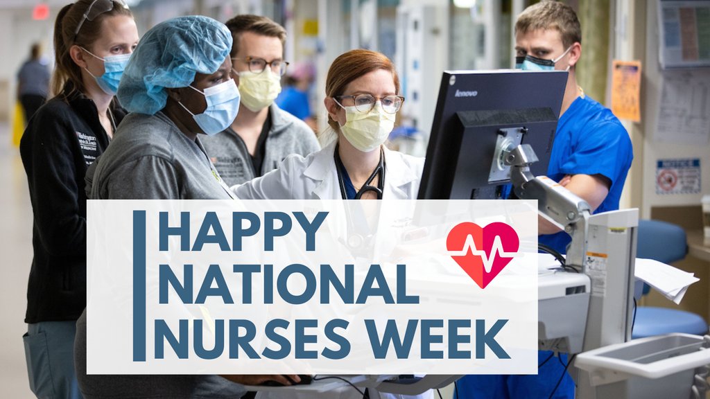 It's #NationalNursesWeek, #WUDeptMedicine appreciate your compassion, expertise, & support in caring for patients, staff, and doctors. @goldfarb_nursing @BarnesJewish @WUSTLmed “Nurses dispense comfort, compassion, and caring without even a prescription.” —Val Saintsbury