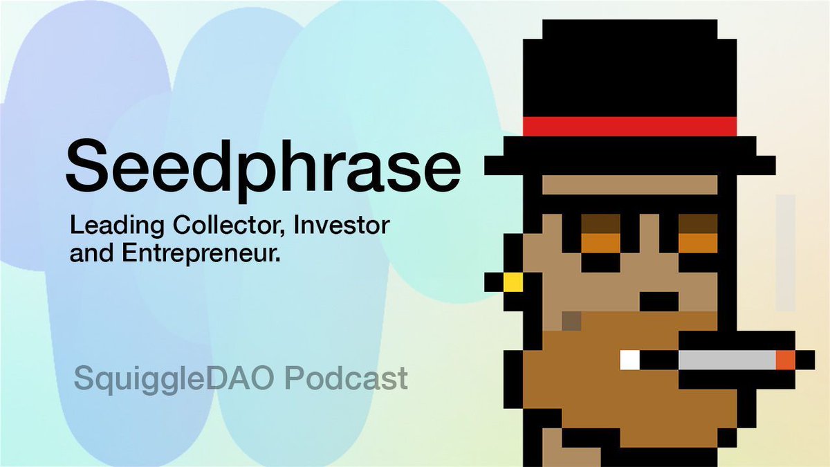 Check out S2E4 of the SquiggleDAO Podcast with @seedphrase Watch or listen (available on all major platforms): squiggledao.com/podcast The SquiggleDAO Podcast is graciously provided to you by our esteemed sponsor: @NFTfi