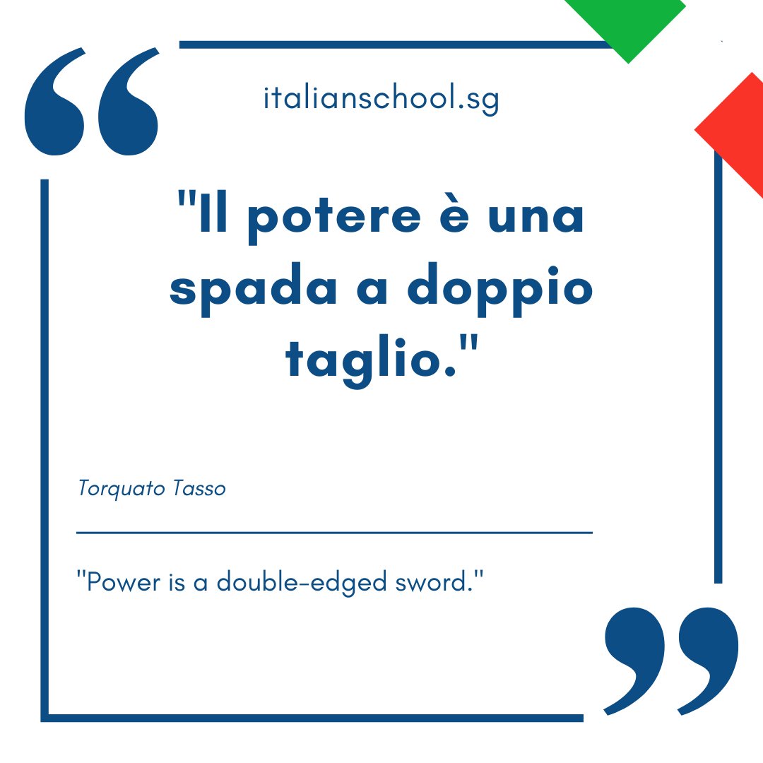 Italian quotes about power – “Il potere è una spada a doppio taglio.” dlvr.it/T6VTt8 #ItalianIdiomoftheDay #Vocabulary #italian #italianculture