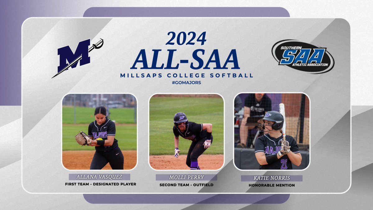 NEWS | Millsaps Softball Lands Three on All-SAA Team 💯🥎

Allana Vasquez, Molli Perry, Katie Norris made the coveted List.

📰 tinyurl.com/4pcb75aw

#GoMajors