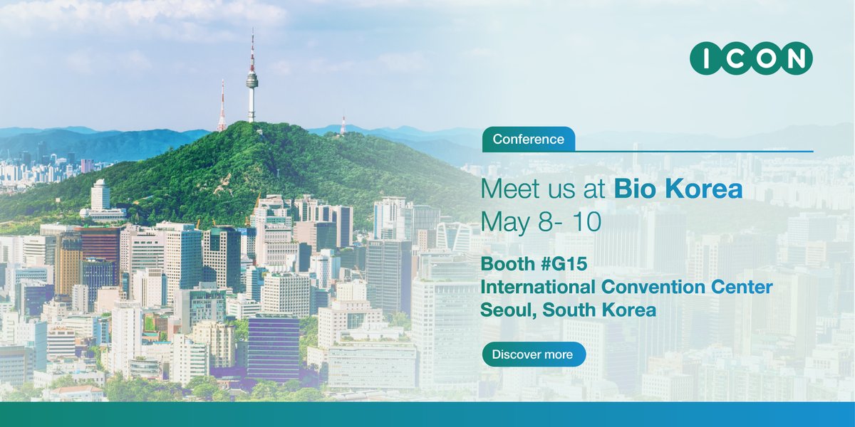 We are expecting you at #BioKorea 2024! Exchange the latest industry trends and engage in discussions about the global bio-health market with the ICON team at booth #Q15 this May 8 – 10. 

Discover more at: ow.ly/PQJx50RnZbR