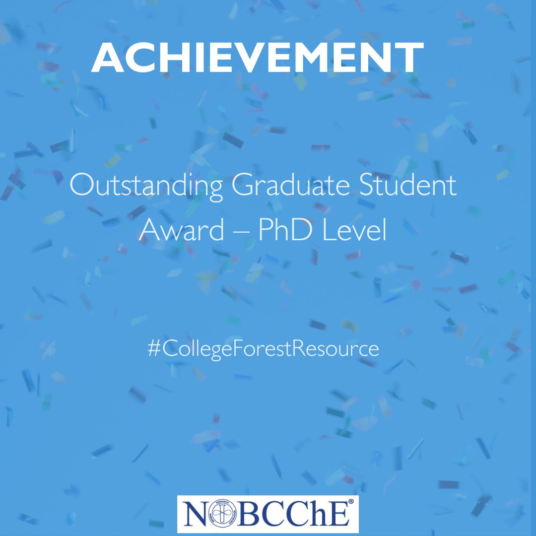 Our member spotlight this week is Alhasssan Ibrahim winner of Outstanding graduate student award by College Forest Resource student award banquet. #NOBCChE #MemberSpotlight #Chemistry #ChemicalEngineering #STEMexcellence #CollegeForestResource