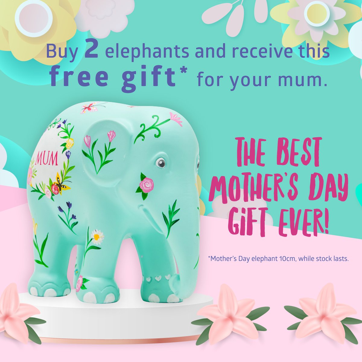 A delightful surprise for Mother's Day! Let's celebrate every mom, 'stand-in mom' and the mothers-at-heart! When you purchase two replicas, we'll include a charming 10cm Mother's Day elephant for free.⁠ 💖 (offer valid while stock lasts)⁠ ⁠ ⁠ #elephantparade #savetheelephant