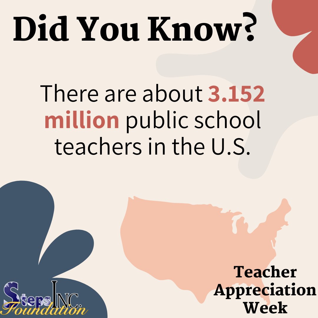 Teachers spend nearly $500 on classroom supplies from their own pockets! 

#stepsfoundationinc #samismyreason #ipledgetomakeadifference #teacherappreciationweek