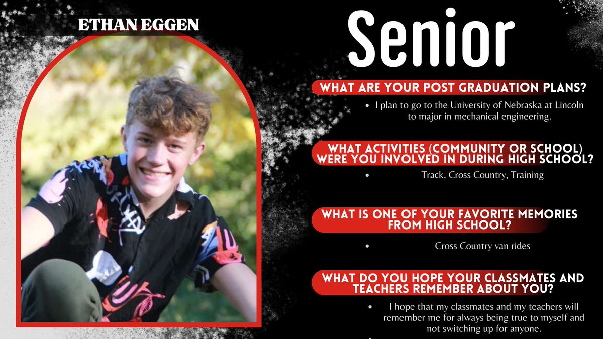 Good luck in your future, Ethan Eggen! #classof2024 #YutanSeniors