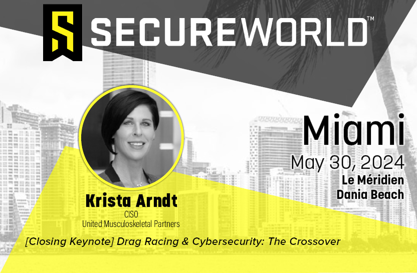 Krista Arndt, CISO of United Musculoskeletal Partners, will present on personal passions and obstacles and how they can fuel your professional journey at SecureWorld Miami on May 30th. See the conference agenda and register here: hubs.li/Q02w9ZXk0 #SWMIA24