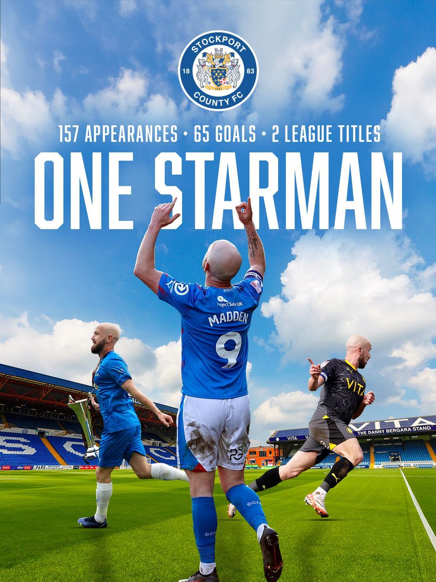 It's not goodbye, it's see you soon 🥹🇮🇪 The defining signing of the Mark Stott era, and forever a Stockport County legend. Thank you so much for everything, Starman 🫡 #StockportCounty