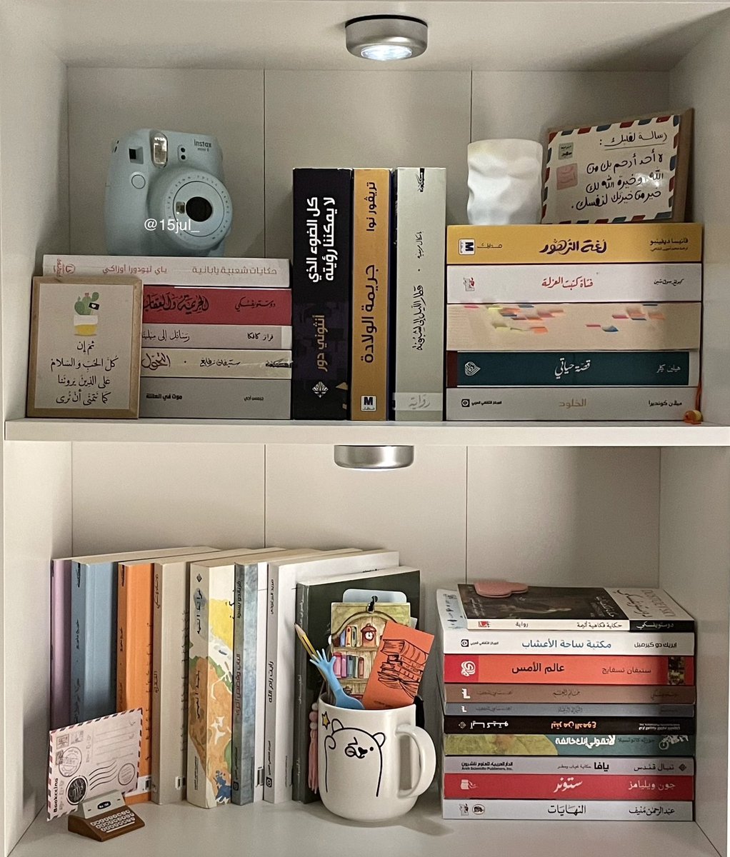 —Bright bookshelves