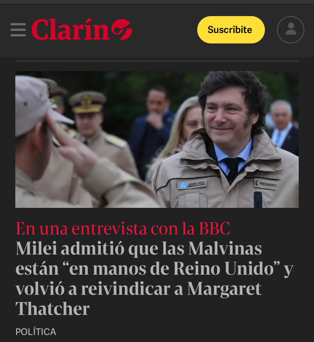 Estás incumpliendo la disposición transitoria número 1 de la Constitución Nacional, títere cipayo de mierda.