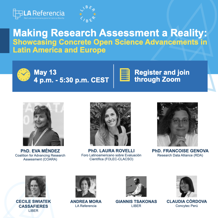 Join @LIBER and @LAReferenciaAA in a webinar showcasing case studies, inspiring examples and useful contacts for building a framework fostering OS practices when evaluating research. Mark your calendars! May 13th 2024 (16:00 CEST) ow.ly/ZQHV50Rxb12