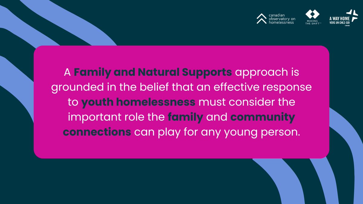A Family and Natural Supports (FNS) approach is grounded in the belief that an effective response to #YouthHomelessness must consider the important role the family and community connections can play for any young person. Click here to learn more about FNS: bit.ly/3p1CZSI
