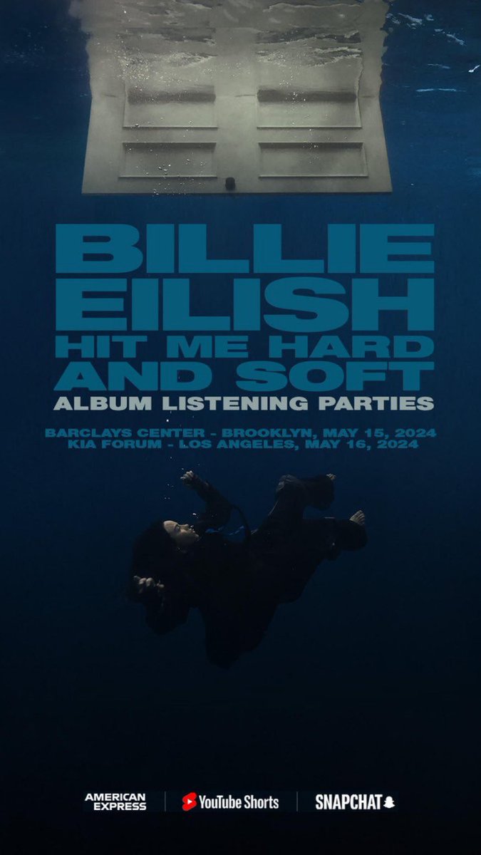 Billie Eilish will be hosting listening parties in Los Angeles and New York for her upcoming album ‘HIT ME HARD AND SOFT’