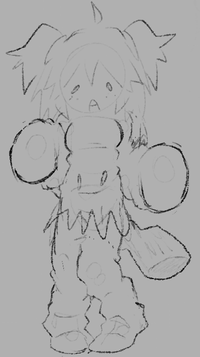 D-side gf in mimikyu pijama sketch idk