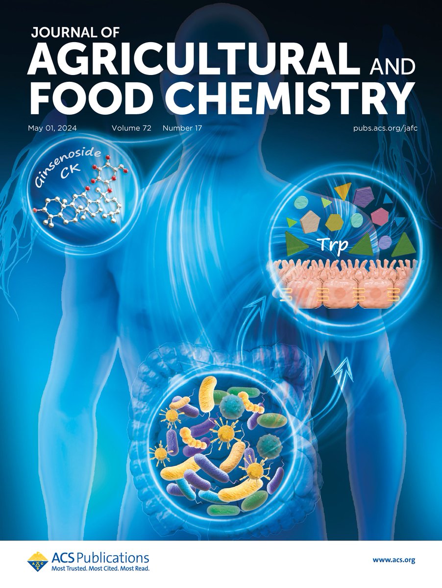 Ginsenoside CK alleviates DSS-induced #IBD in mice by regulating tryptophan metabolism and activating aryl hydrocarbon receptor via gut microbiota modulation. Find out more in this #JAFC cover article at go.acs.org/9ev