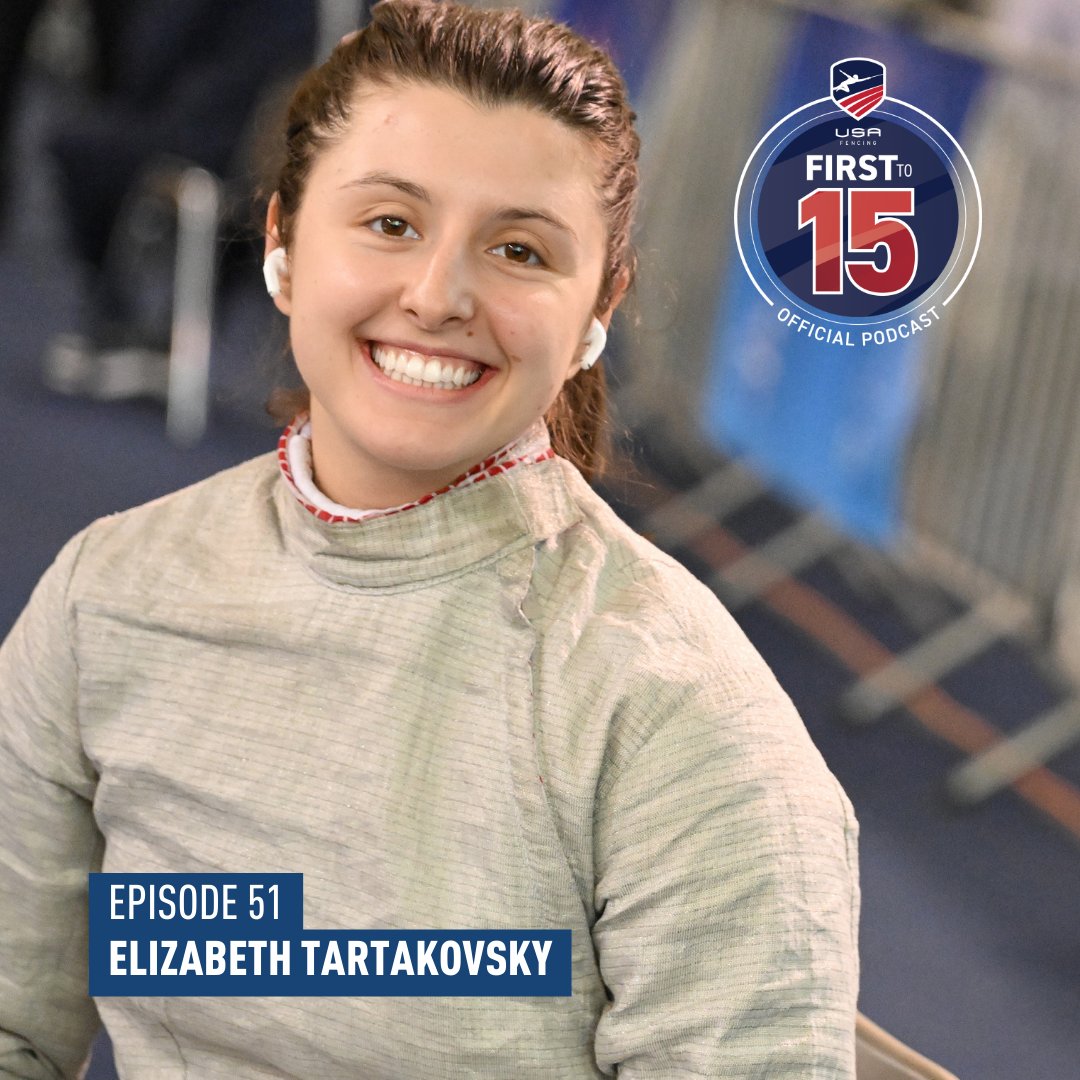 In our latest episode, we chatted with Elizabeth Tartakovsky, an outstanding women’s saber fencer, 2024 Olympian for Team USA, and the 2022 NCAA National Champion in Women’s Saber at Harvard. Listen to 'First to 15' in your favorite podcast app or at first-to-15.simplecast.com/episodes/eliza…