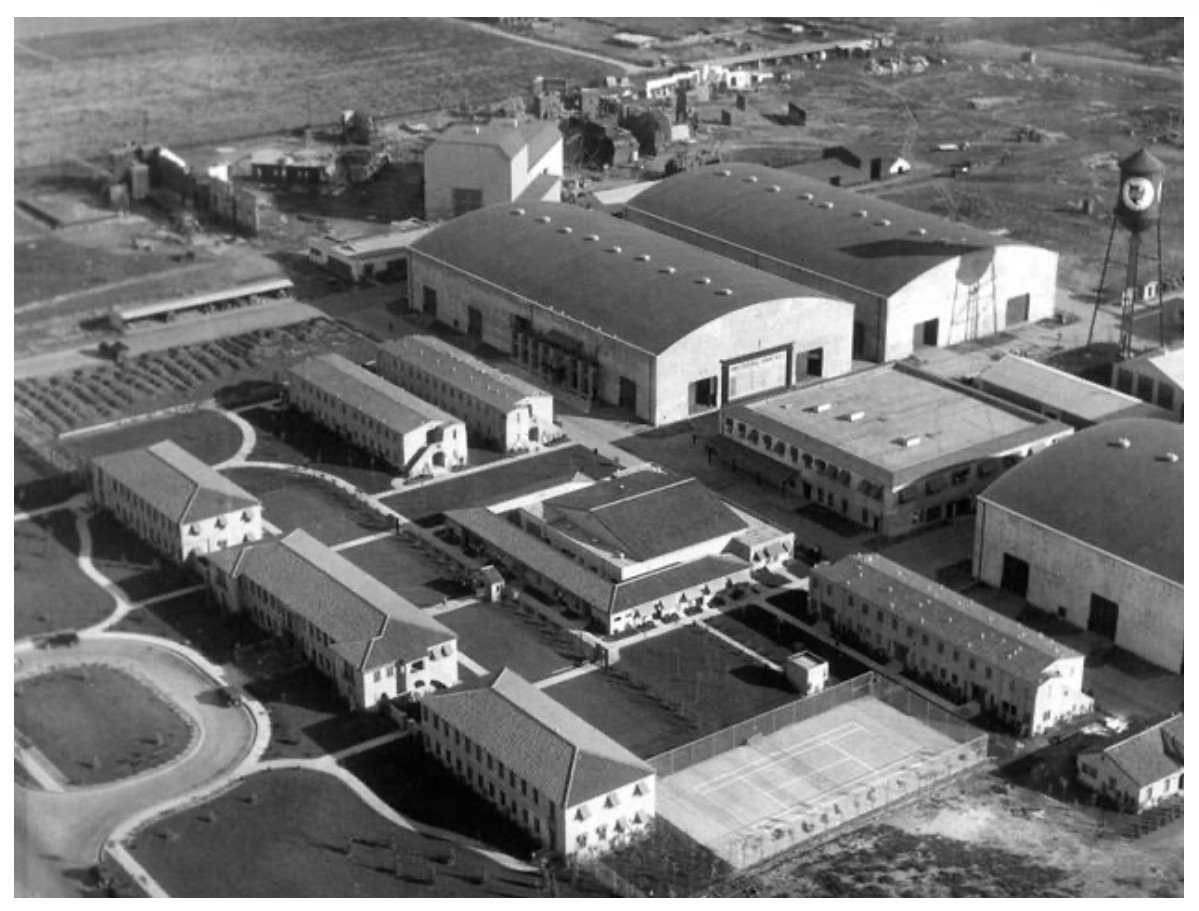 1926 aerial View of FIRST NATIONAL STUDIOS in Burbank California.