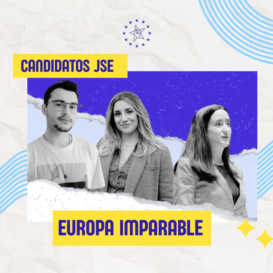 Esta es la candidatura de @JSE_ORG que forma parte de las listas del @PSOE para el 9-J 🇪🇺🌹 Comprometidos con la salud mental, un planeta limpio, mujeres libres, ganas de viajar o la mejor formación… 🫀🧠🌍💜✈️🙇🏽📚🚀‼️ ¿Nos acompañas a ser la mejor versión de Europa? ✨