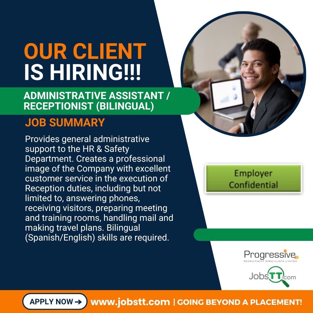 JobsTT on X: “#EmployerConfidential #Vacancies Apply via https://t